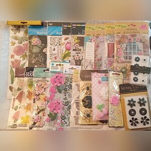 Floral Scrapbook Stickers Lot 1
